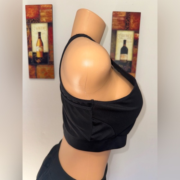 66 NEVER WORN ADRIANNE VITTADINI ACTIVE CROP TOP BLACK SIZE XL - Picture 4 of 6